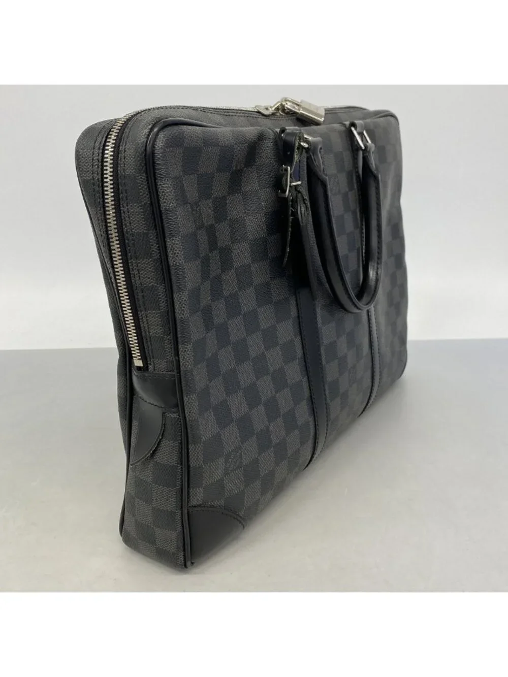 Louis Vuitton Briefcase Damier Graphite Porte Documents Voyage Black Gray